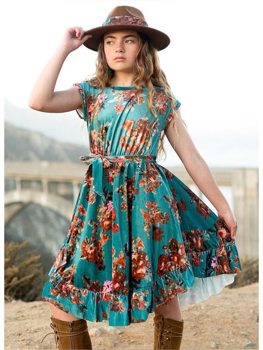 NWT Joyfolie Mia Joy Amoura Dress in Agean Ikat